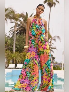 TRINA TURK Jacksonville Jumpsuit In Multi Floral Size XS